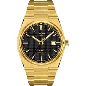 Tissot Mens PRX Powermatic 80 Damian Lillard Special Edition 316L Stainless Steel case with Yellow Gold PVD Coating Automatic Watch, (T1374073305100)