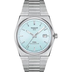 Tissot PRX Powermatic 80 316L Stainless Steel case, Swiss Automatic Watch for Men & Women, Ice Blue Dial, Stainless Steel, (T1374071135100)
