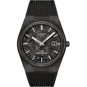 Tissot PRX Powermatic 80, Swiss Automatic Watch for Men, 40mm, Forged Carbon Case, T1379079720100
