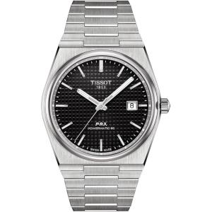 Tissot PRX Powermatic 80, Swiss Automatic Watch for Men, Stainless Steel Case, Black Dial, (Model: T1374071105100)