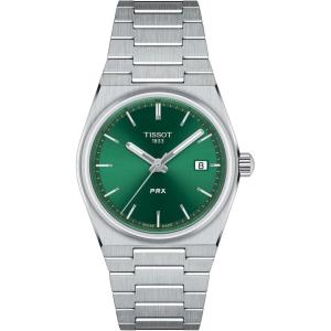 Tissot PRX Swiss Quartz Unisex Watch, Green Dial, Stainless Steel, 35 mm Case, T1372101108100