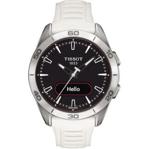 Tissot Unisex T-Touch Connect Sport antimagnetic Titanium case Quartz Watches, White, Silicone, 21 (T1534204705103)