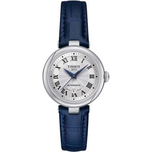 Tissot Womens Bellissima Automatic 316L Stainless Steel case Automatic Watch, Blue, Leather, 5 (T1262071601300)