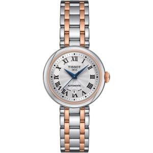 Tissot Womens Bellissima Automatic 316L Stainless Steel case with Rose Gold PVD Coating Swiss Automatic Watch, Grey, Stainless Steel, 5 (T1262072201300)