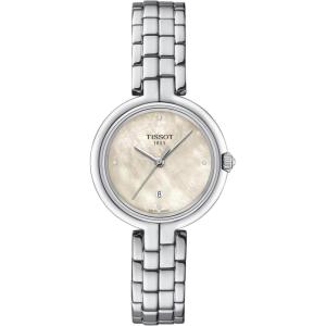 Tissot Womens Flamingo 316L Stainless Steel case Quartz Watches, Grey, Stainless Steel, 7 (T0942101111602)
