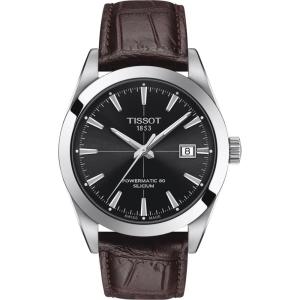 Tissot mens Gentleman Auto Stainless Steel Dress Watch Brown T1274071605101