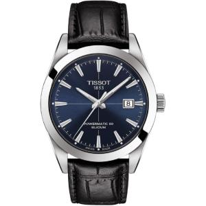 Tissot mens Gentleman Stainless Steel Dress Watch Black T1274071604101