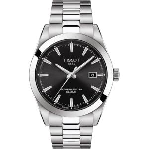 Tissot mens Gentleman Stainless Steel Dress Watch Grey T1274071105100