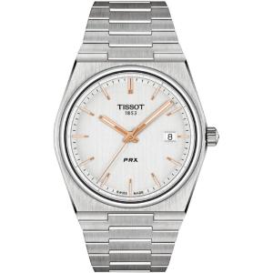 Tissot mens PRX 316L stainless steel case Dress Watch Grey T1374101103100