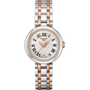 Tissot womens Bellissima 316L stainless steel case with rose gold PVD coating Dress Watch Rose Gold 5N,Grey T1260102201301